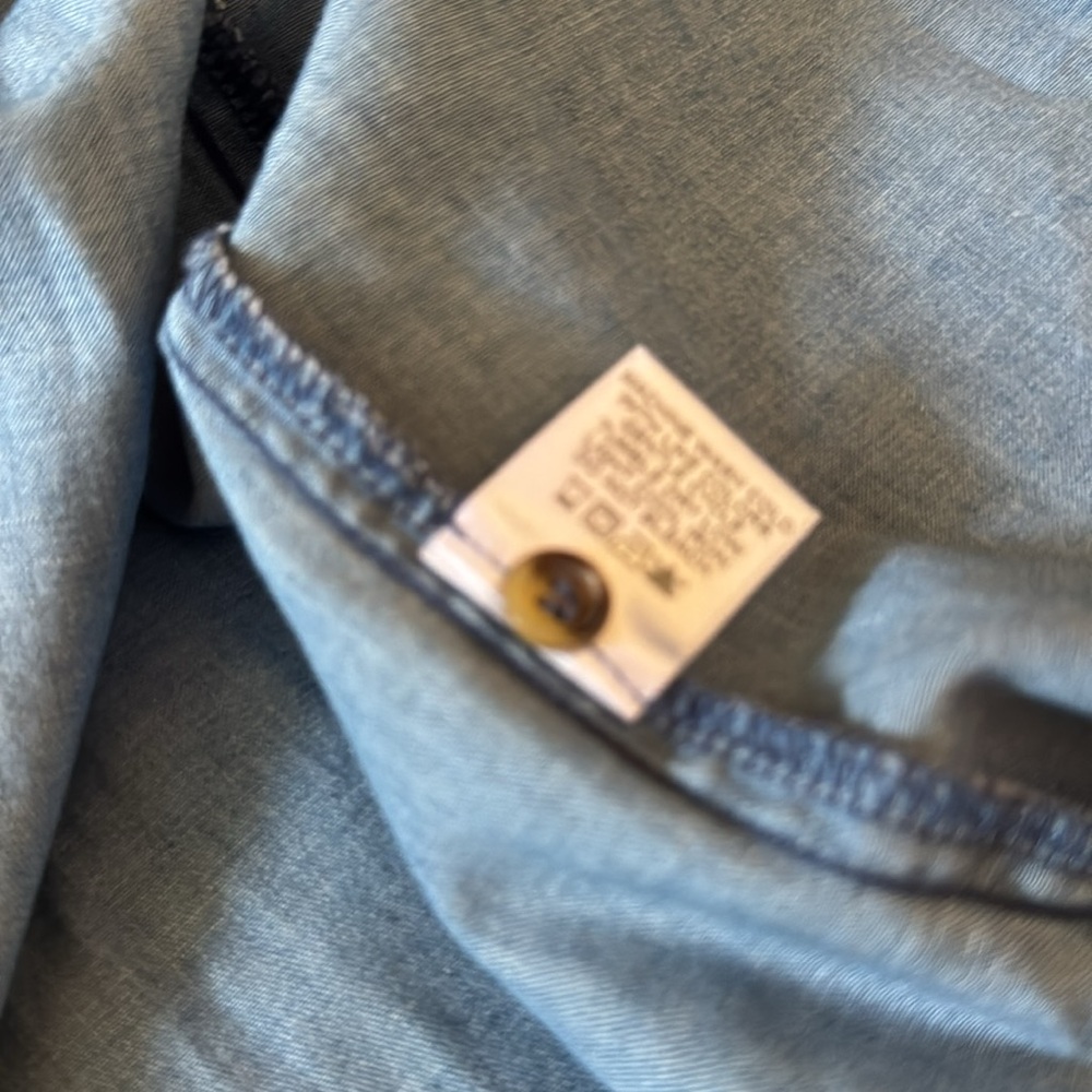XiRENA Blue Button Down Ruffle Shirt - Picture 7 of 7